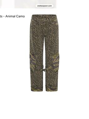 Cargo Denim Luna Utility Pants - Animal Camo